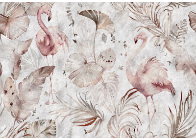 Флис Фототапет Художесвен стил с птици